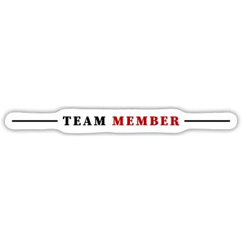 Team Member - Sticker size S (10 x 10 cm) - white matte - Front