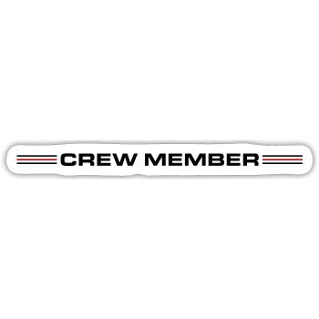 Crew Mitglied - Sticker Größe S (10 x 10 cm) - Mattweiß - Vorne