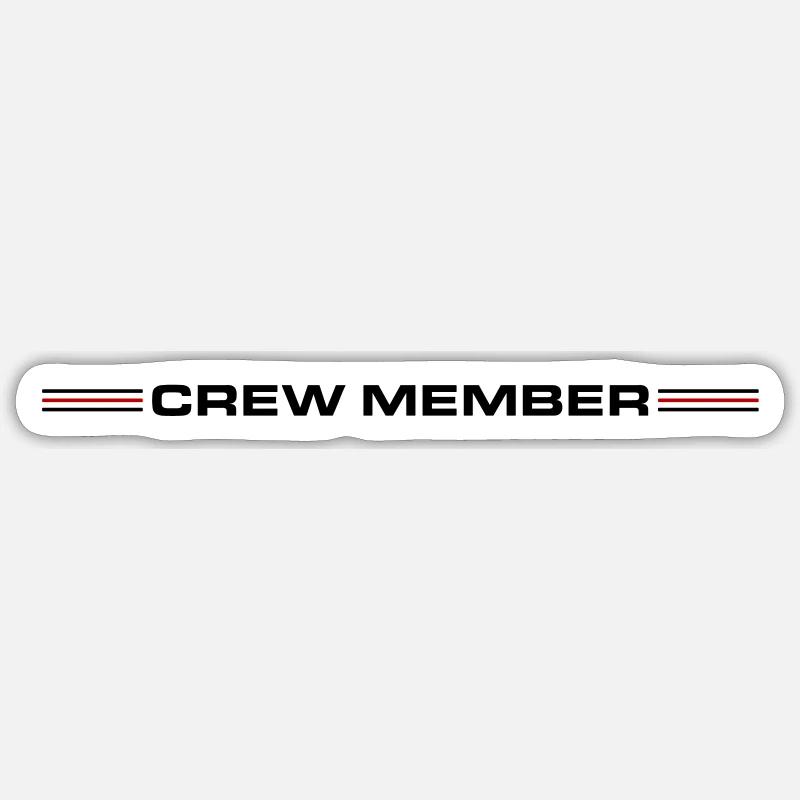 Crew Mitglied - Sticker Größe S (10 x 10 cm) - Mattweiß