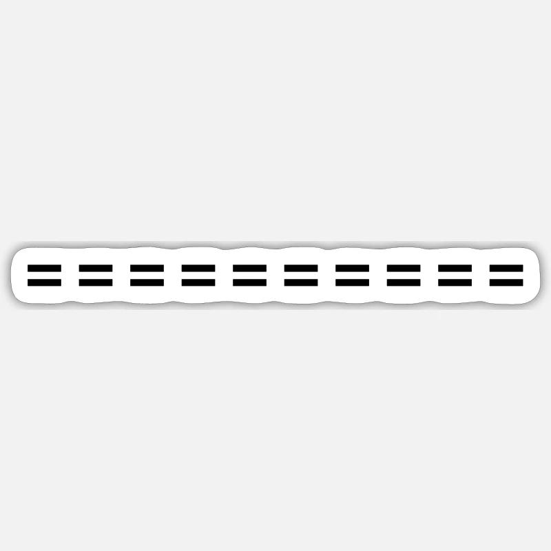 Line dashed symbol stroke Sticker size S (10 x 10 cm)