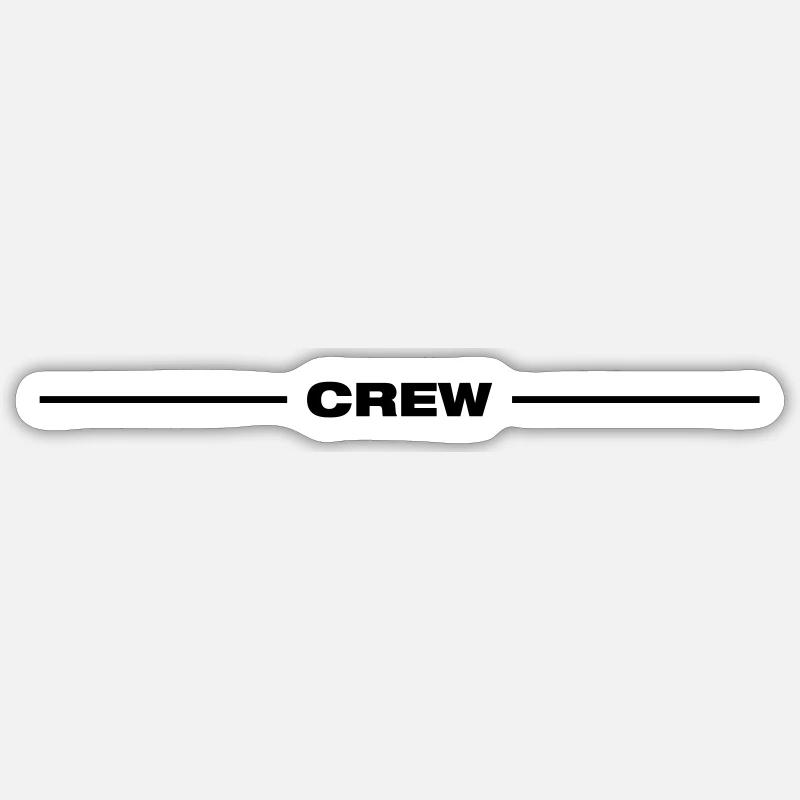 Crew Line - Sticker size S (10 x 10 cm) - white matte