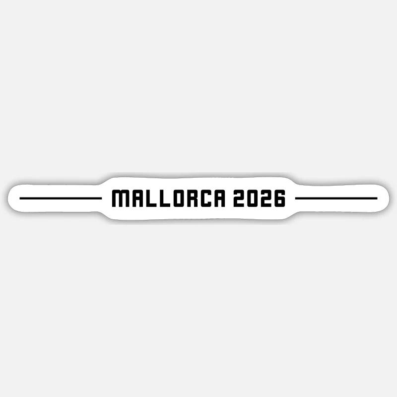 Mallorca 2026 - Sticker Größe S (10 x 10 cm) - Mattweiß