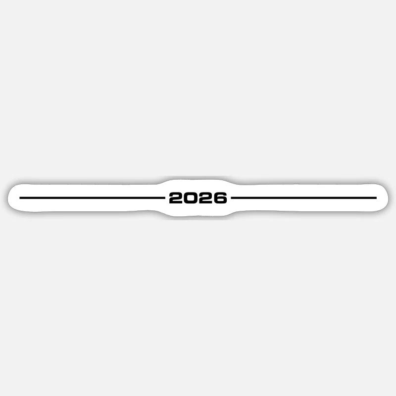 Élément Stroke 2026 - Sticker taille S (10 x 10 cm) - blanc mat