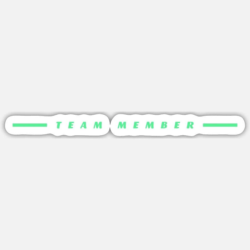 Team Member - Sticker size S (10 x 10 cm) - white matte