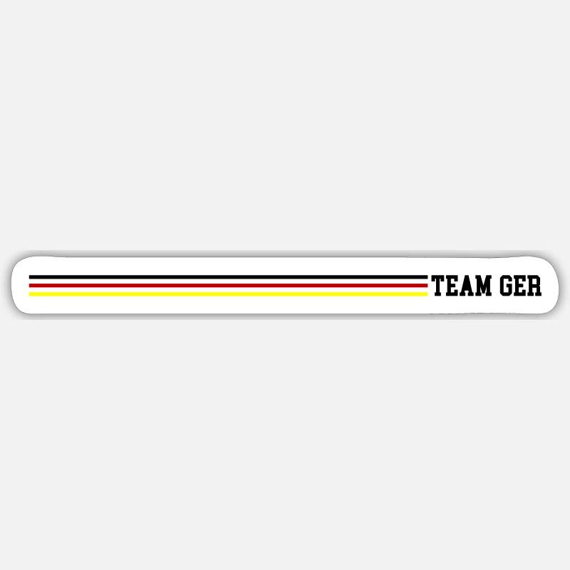 Équipe Allemagne - Sticker taille S (10 x 10 cm) - blanc mat