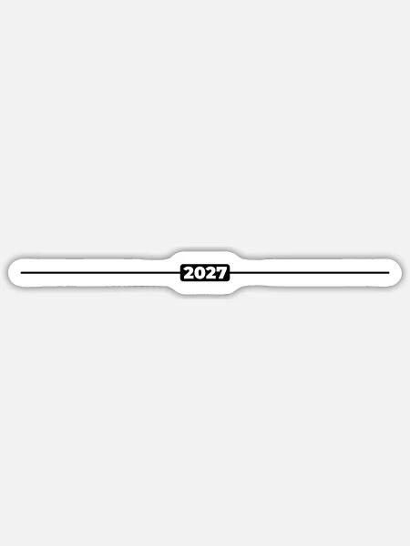 2027 Jahr - Sticker Größe S (10 x 10 cm) - Mattweiß