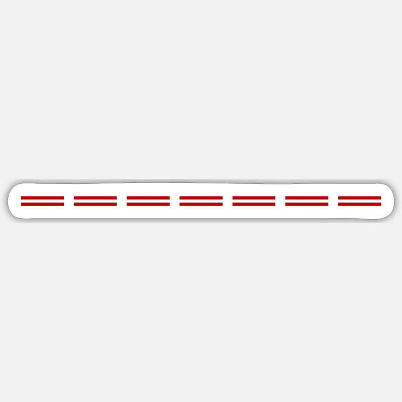Line dashed - Sticker size S (10 x 10 cm) - white matte