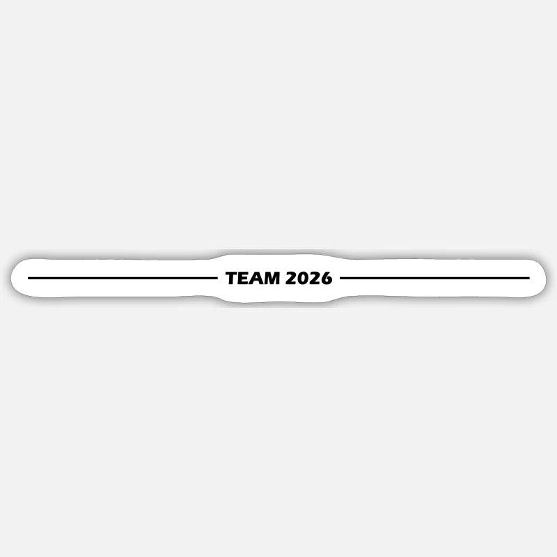 Équipe 2026 - Sticker taille S (10 x 10 cm) - blanc mat