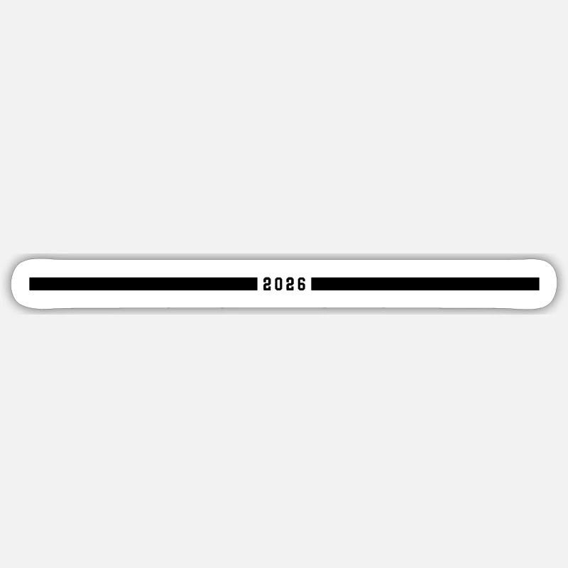 2026 årgang - Sticker størrelse S (10 x 10 cm) - mat hvid
