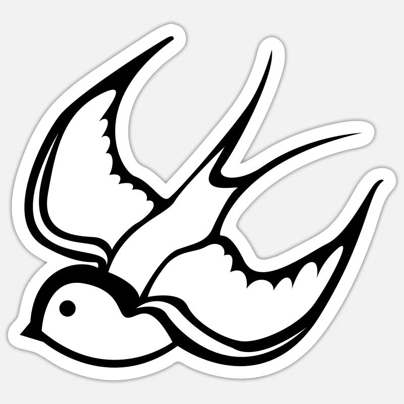 swallow - schwalbe Sticker Größe S (10 x 10 cm)