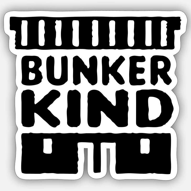 rzhw_bunker-kind-mc - Sticker size S (10 x 10 cm) - white matte