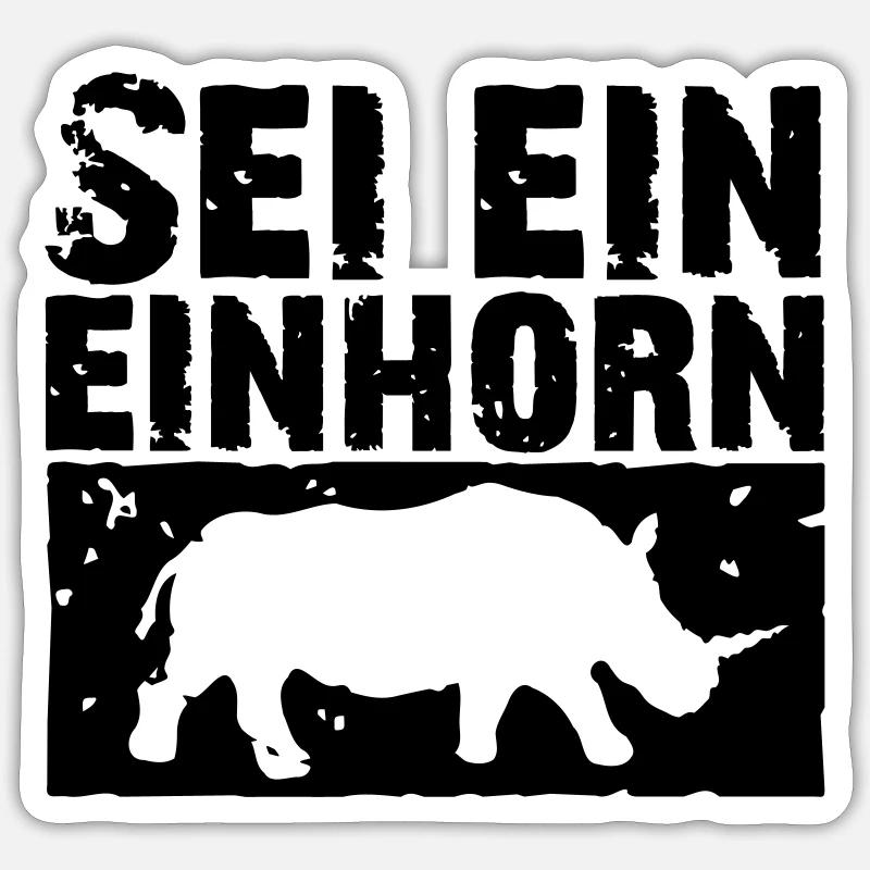 Sei ein Einhorn Sticker Größe S (10 x 10 cm)