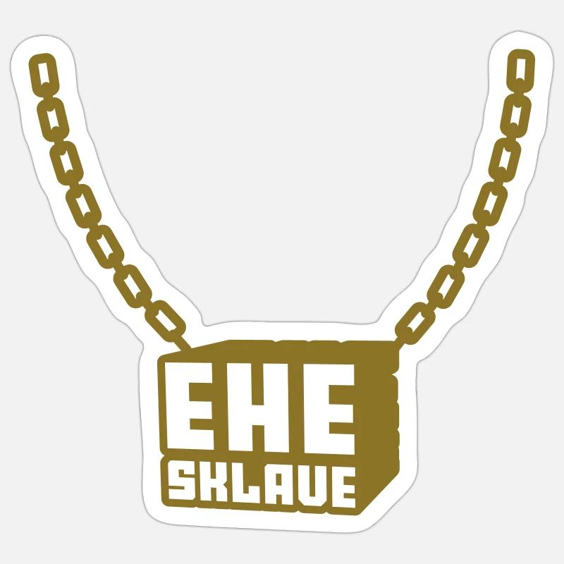 bachelor evening before slave wedding Sticker size S (10 x 10 cm)