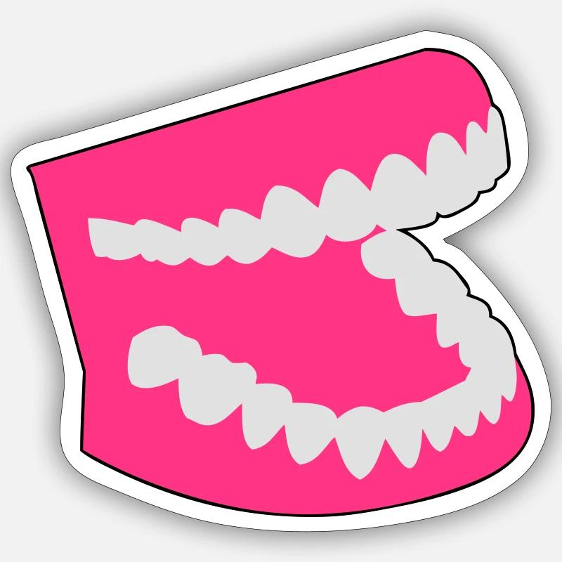 Teeth - Sticker size S (10 x 10 cm) - white matte