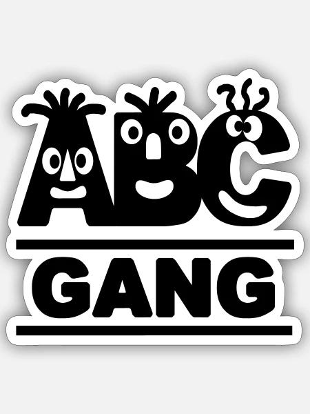 lustige ABC-GANG - Sticker Größe S (10 x 10 cm) - Mattweiß
