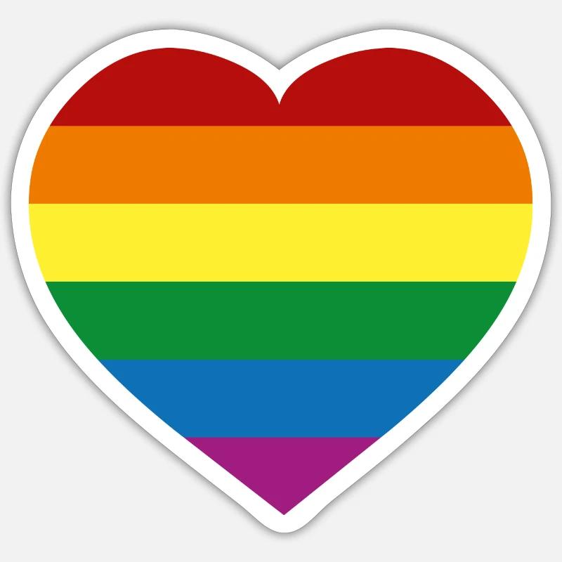 Rainbow Flag :) - Sticker size S (10 x 10 cm) - white matte