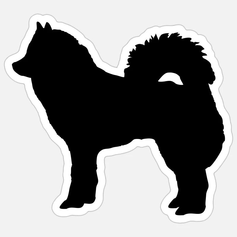 Hund - Eurasier - Sticker Größe S (10 x 10 cm) - Mattweiß