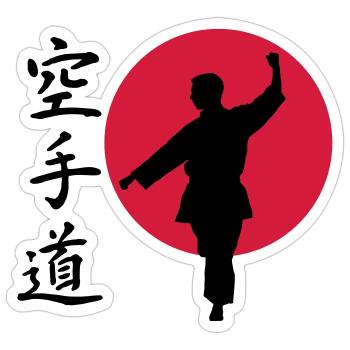 Karate Gangaku - Sticker Größe S (10 x 10 cm) - Mattweiß - Vorne
