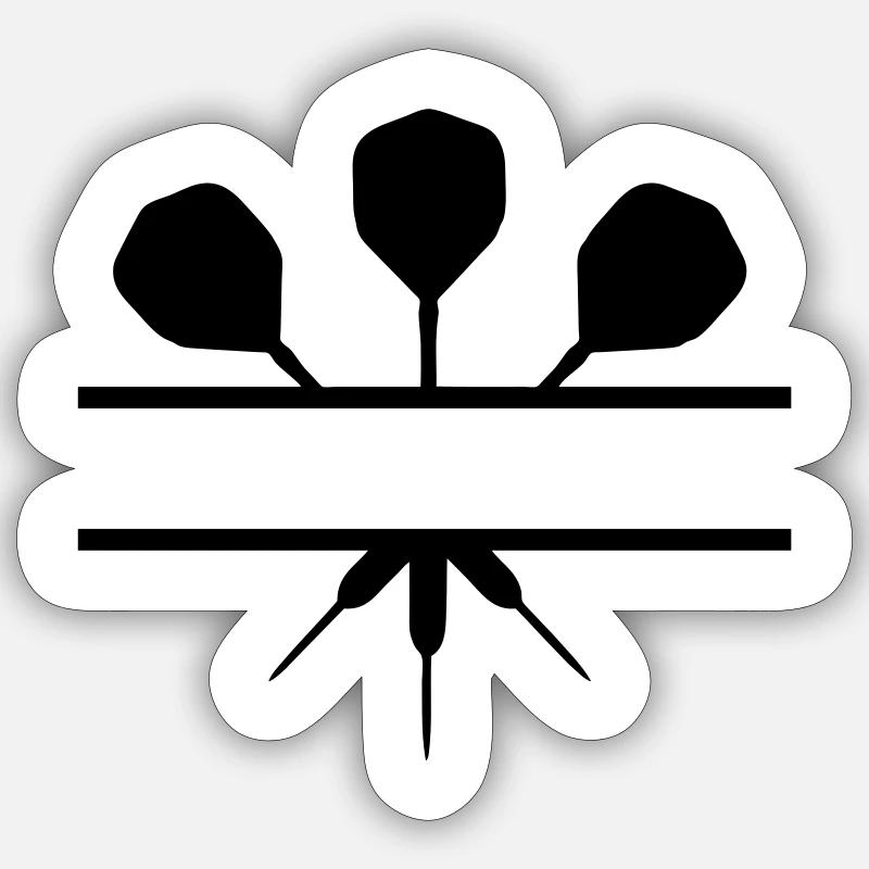 Darts - Sticker size S (10 x 10 cm) - white matte