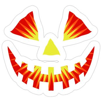 Kürbis-flex - Sticker Größe S (10 x 10 cm) - Mattweiß - Vorne