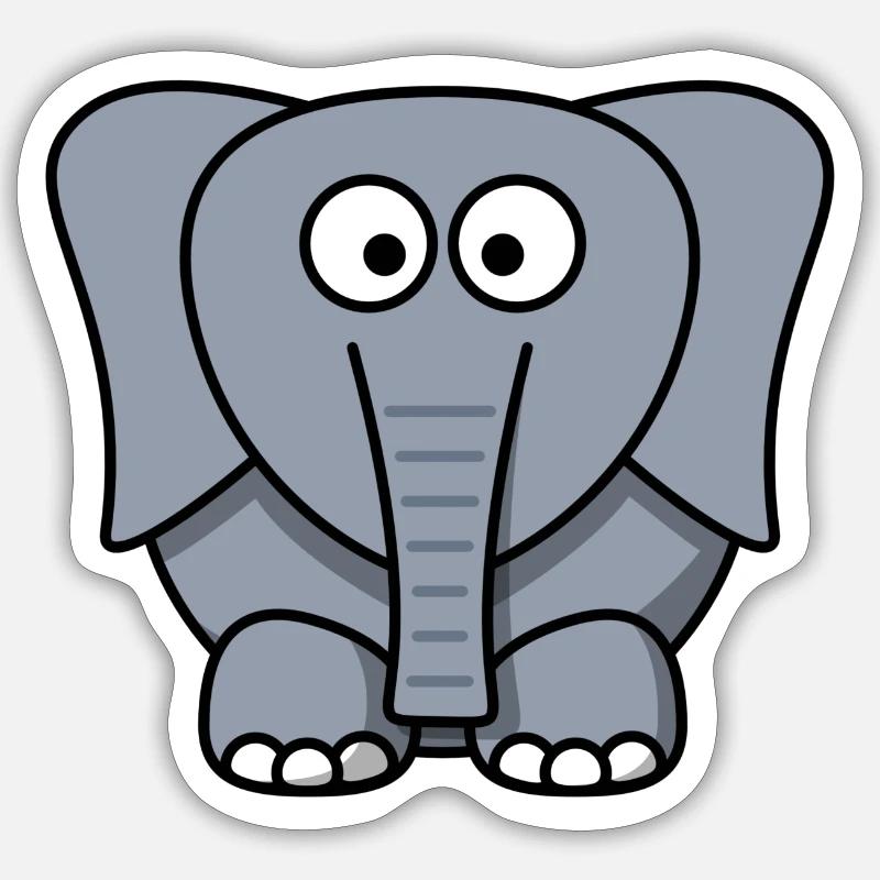 Elephant Elephant Circus - Sticker size S (10 x 10 cm) - white matte