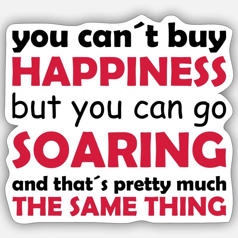 happiness soaring - Sticker size S (10 x 10 cm) - white matte