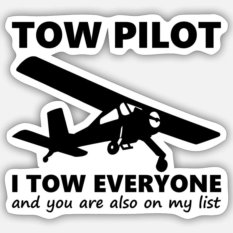 tow pilot Sticker taille S (10 x 10 cm)