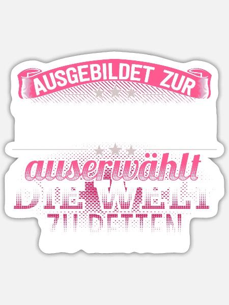 TAXIFAHRERIN - Die Auserwählte - Sticker Größe S (10 x 10 cm) - Mattweiß