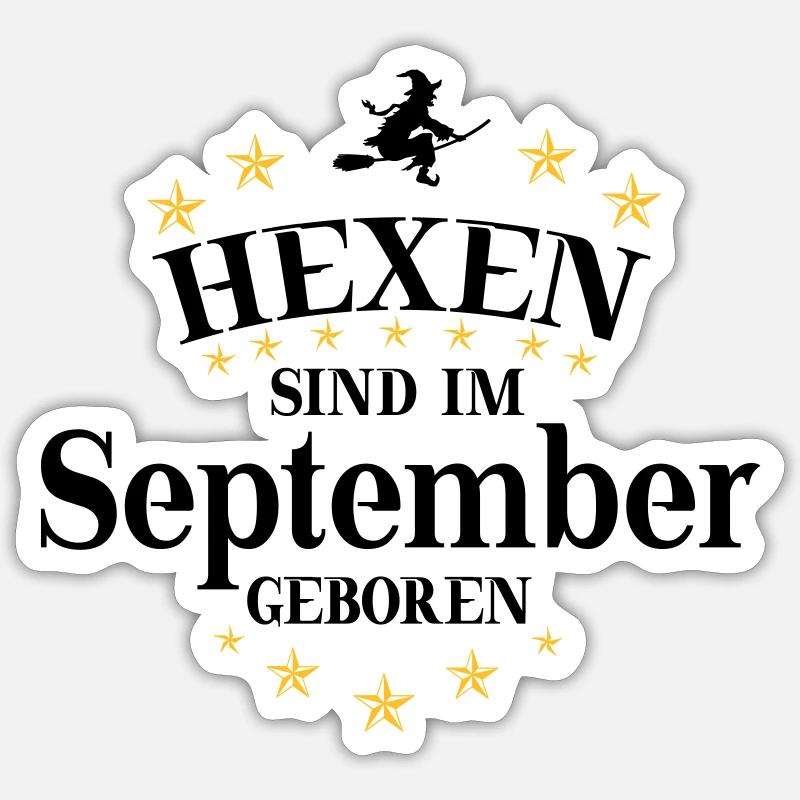 Witches September - Sticker size S (10 x 10 cm) - white matte