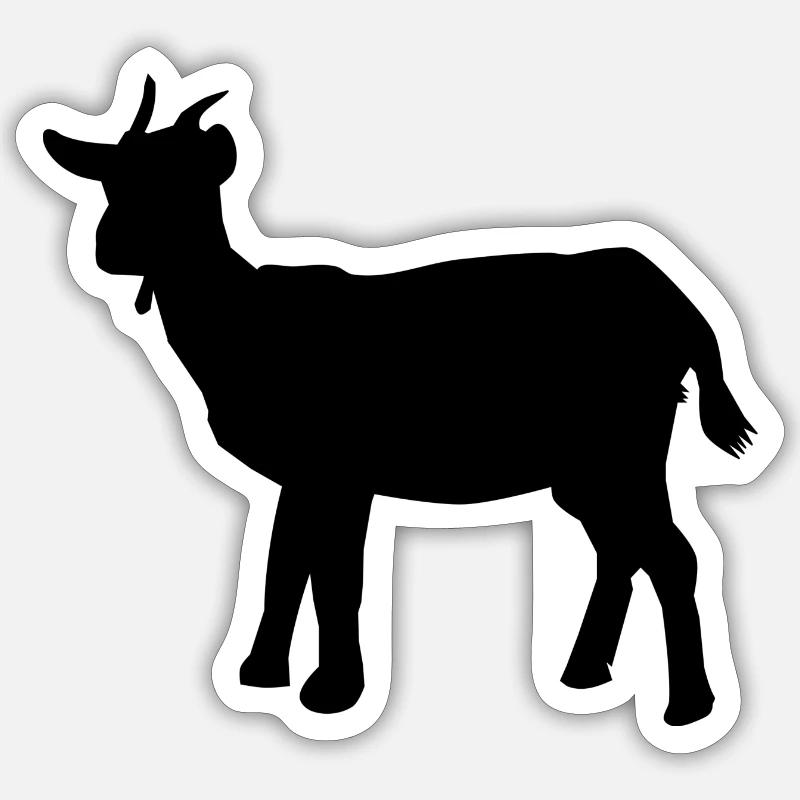 goat10 - Sticker Größe S (10 x 10 cm) - Mattweiß