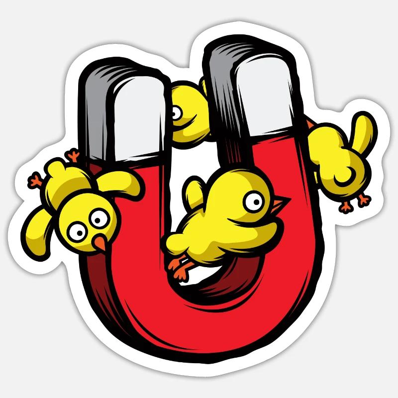 Chick Magnet - Sticker size S (10 x 10 cm) - white matte