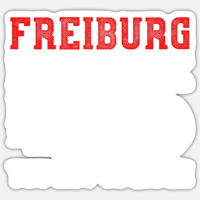 MAKES ME HAPPY Freiburg - Sticker Größe S (10 x 10 cm) - Mattweiß