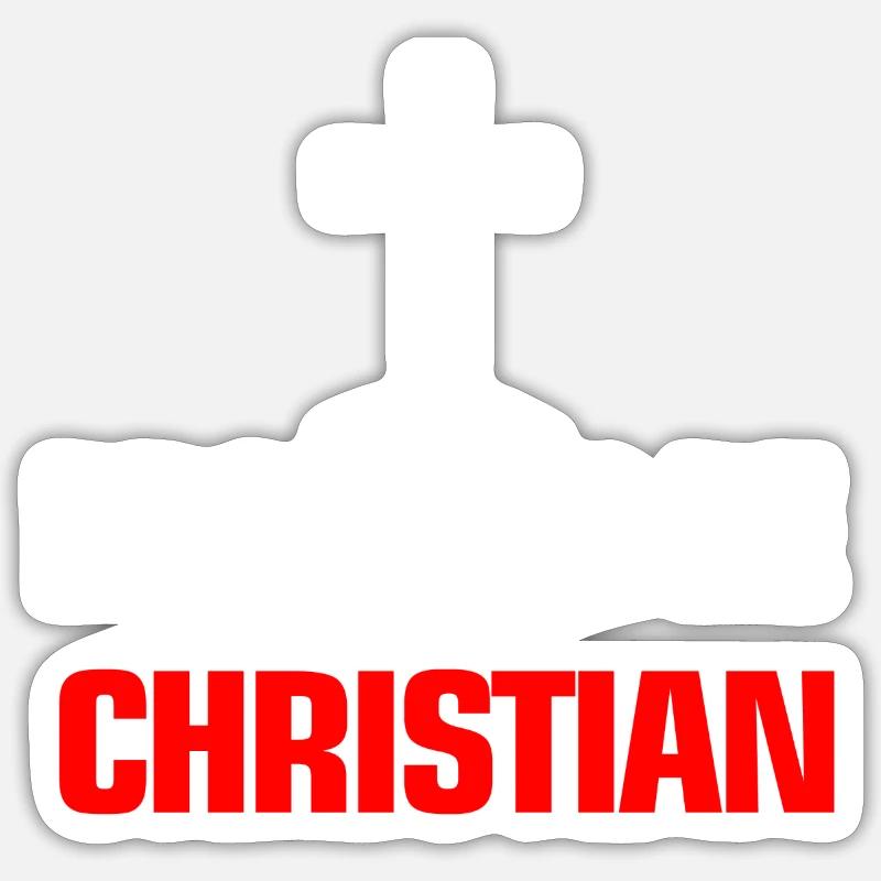 Christ - Sticker Größe S (10 x 10 cm) - Mattweiß