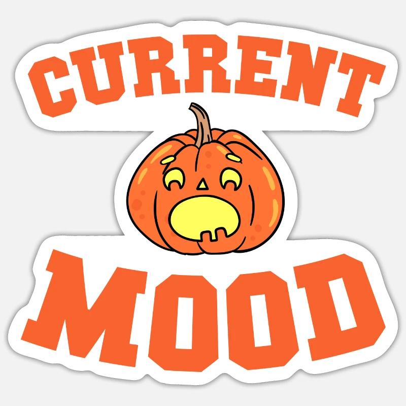 99 current mood pumpkin - Sticker Größe S (10 x 10 cm) - Mattweiß