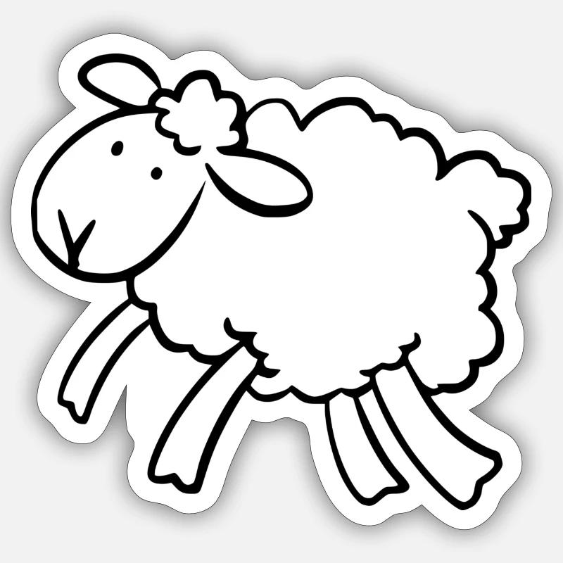 Schaf Sticker Größe S (10 x 10 cm)