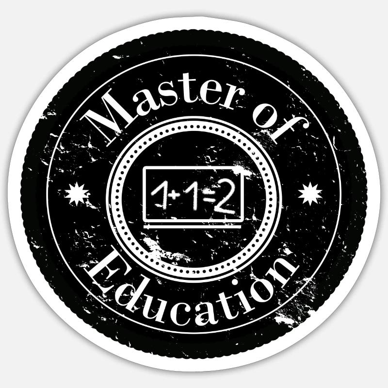 Master of Education Patch - Sticker taille S (10 x 10 cm) - blanc mat
