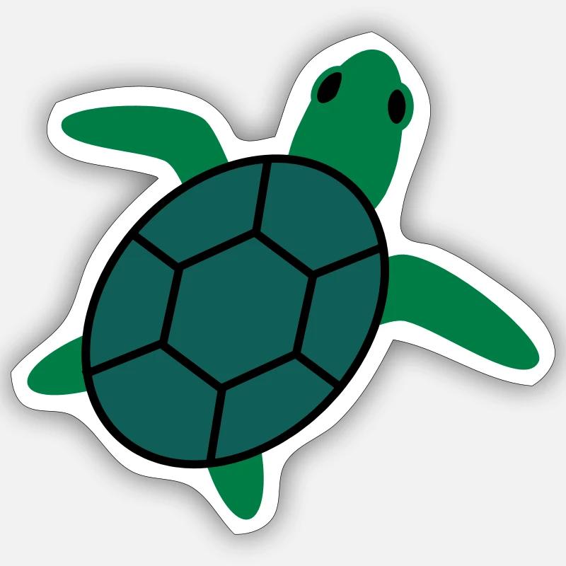 Tortue - Sticker taille S (10 x 10 cm) - blanc mat