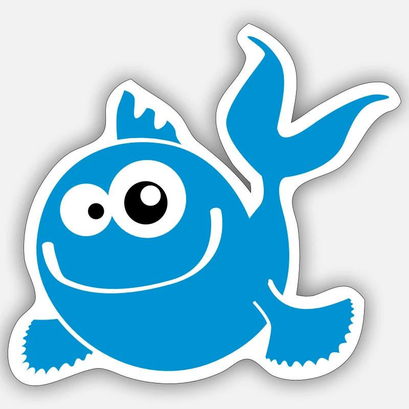 fish - Sticker size S (10 x 10 cm) - white matte