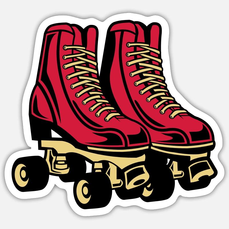 2541614 135123868 Roller Skate - Sticker taille S (10 x 10 cm) - blanc mat