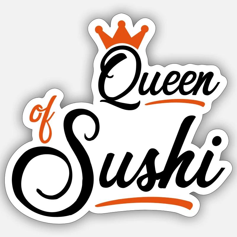 Sushi - Sticker Größe S (10 x 10 cm) - Mattweiß