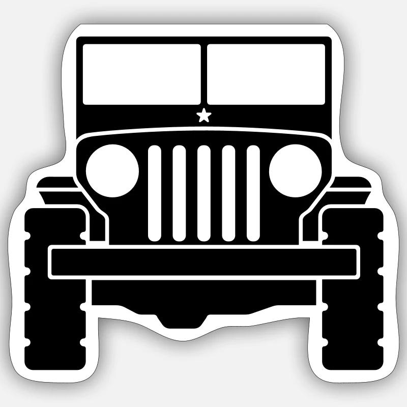 Jeep - SUV - Sticker size S (10 x 10 cm) - white matte