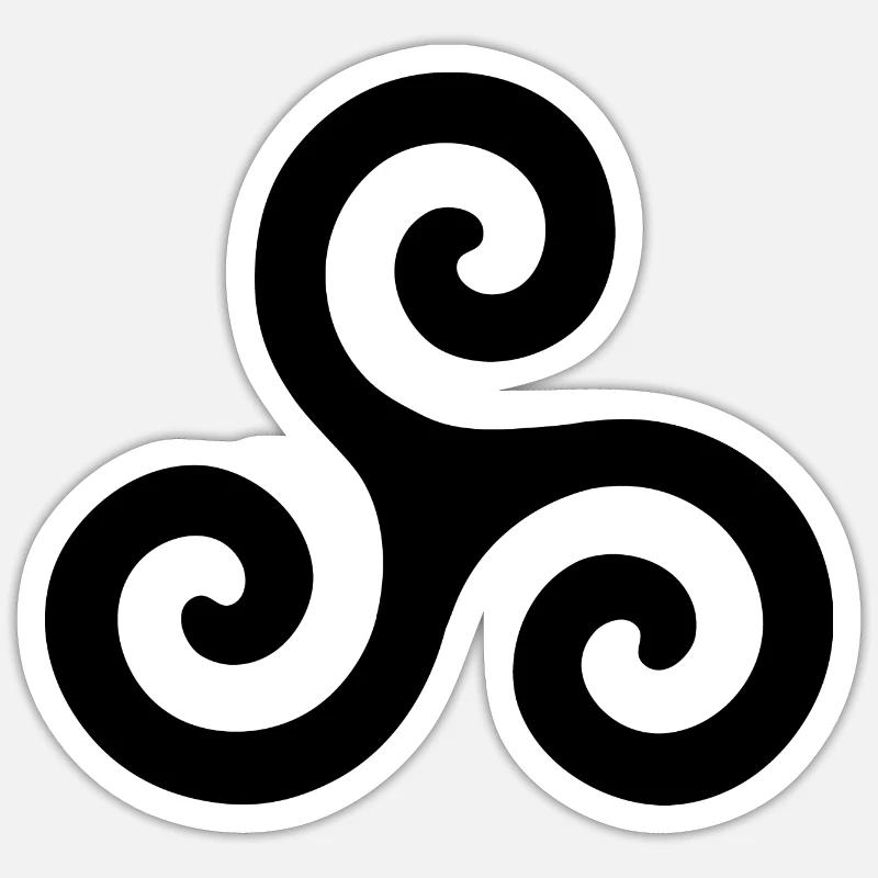 Triskele - Sticker taille S (10 x 10 cm) - blanc mat