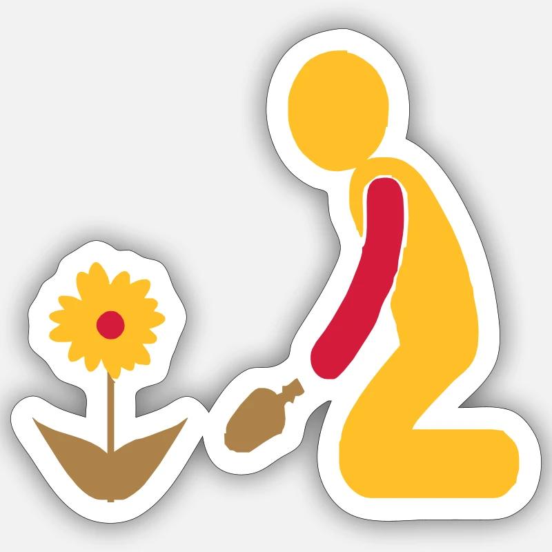 Garten - Sticker Größe S (10 x 10 cm) - Mattweiß
