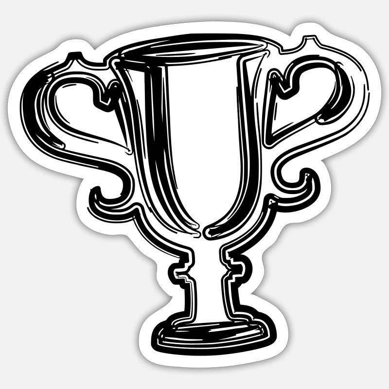 Winner - Cup - Trophy Sticker size S (10 x 10 cm)