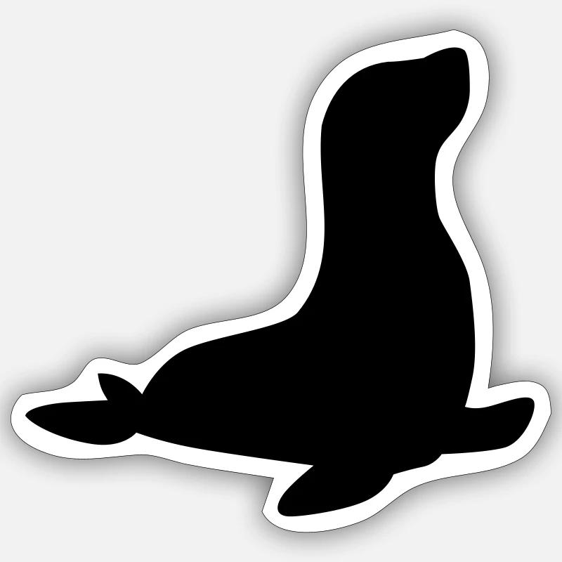 Lion de mer Phoque Sticker taille S (10 x 10 cm)