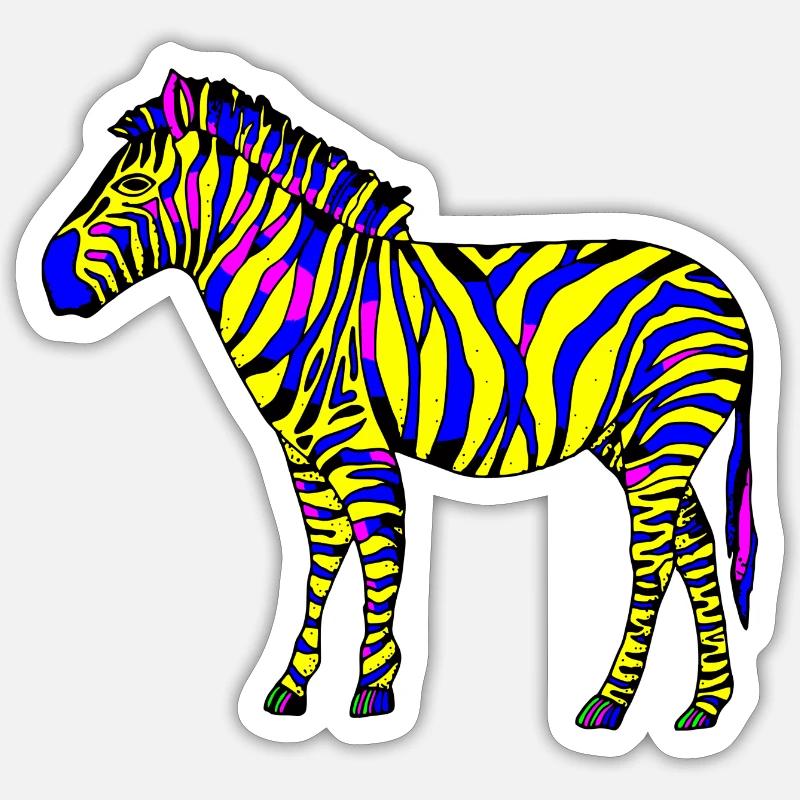 zebra - Sticker size S (10 x 10 cm) - white matte