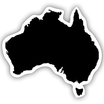 Australia - Sticker size S (10 x 10 cm) - white matte - Front