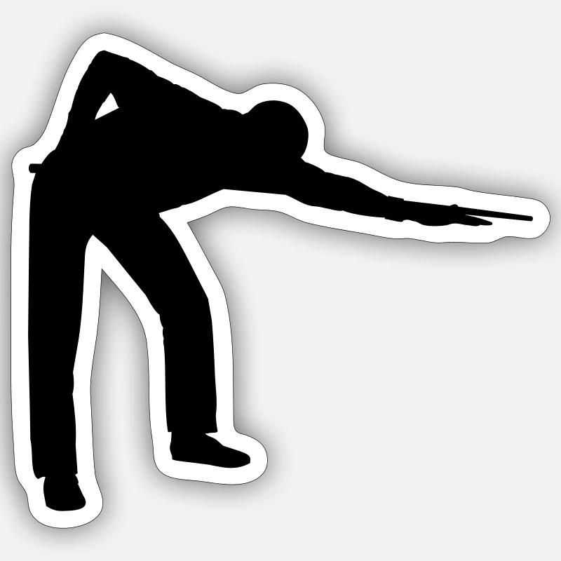 SNOOKER - PLAYER Icon - Sticker size S (10 x 10 cm) - white matte