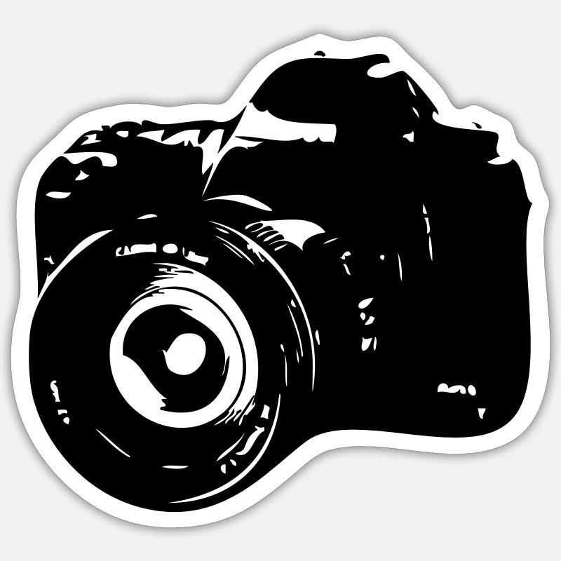 Camera - Sticker size S (10 x 10 cm) - white matte