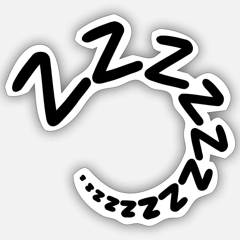 Sleeping - Sticker size S (10 x 10 cm) - white matte